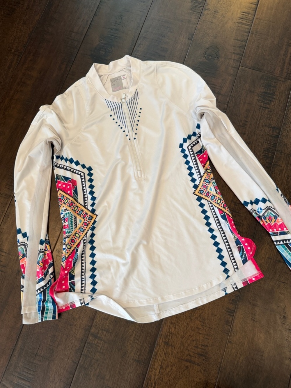 Lucky in Love White Top with Pink 'Love' Accent - Picture 4 of 8